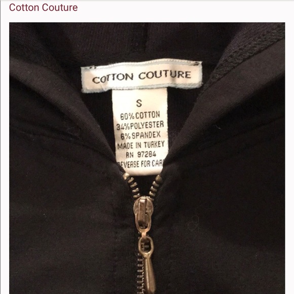 Cotton Couture black stretchy hoodie - Picture 3 of 3